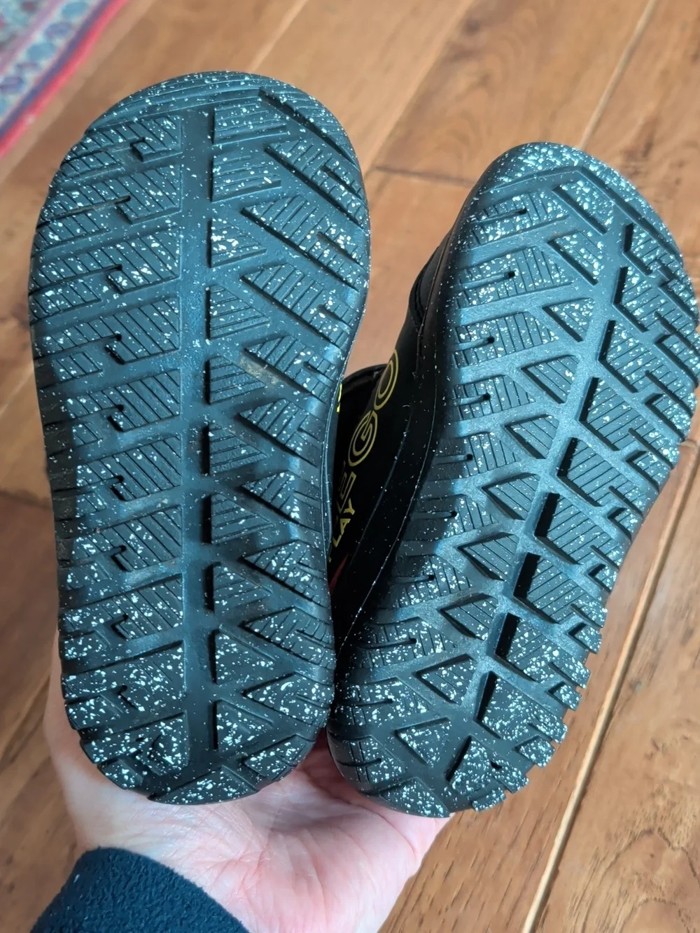 adidas X Lego Winterplay Black Kids Winter Boots with Yellow Accents